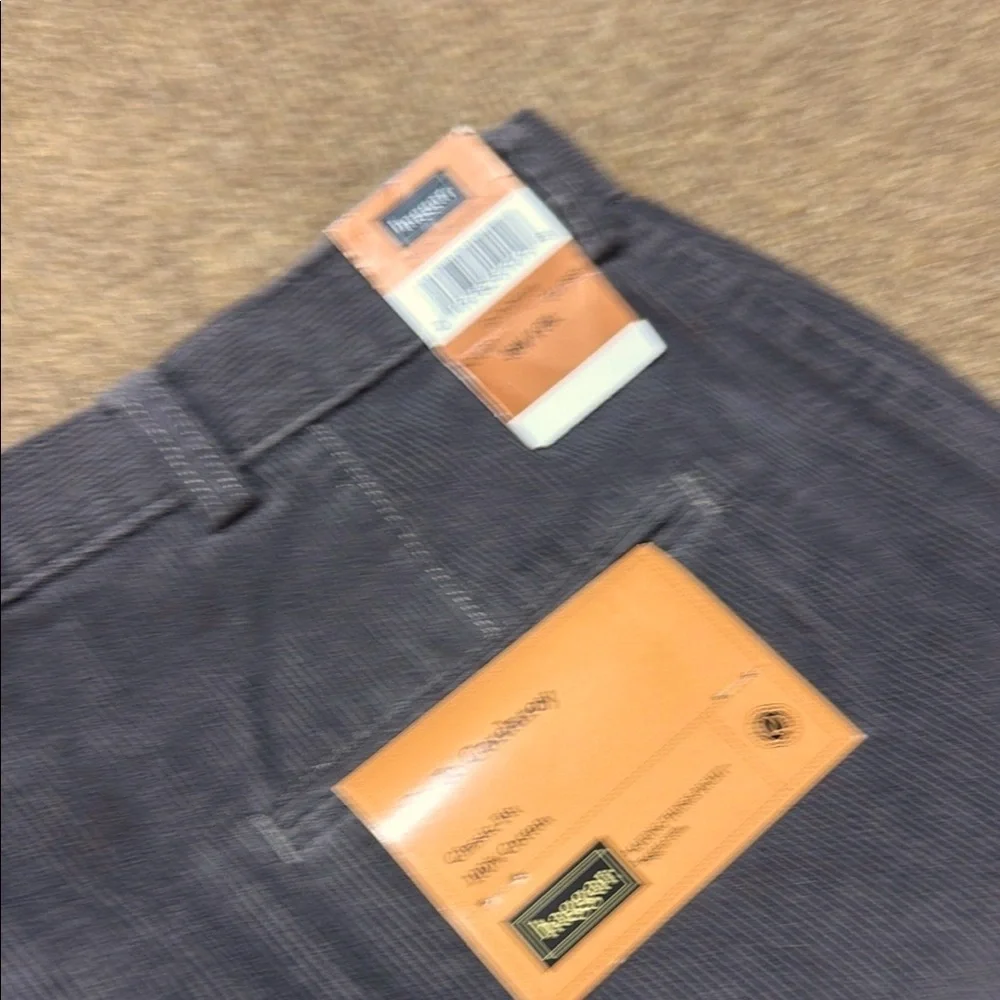 Haggar Go To Corduroy Jeans Mens 36x30 Classic Fit Straight Leg Pockets Gray NWT